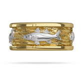 Inshore slam wedding band Snook White Yellow Gold